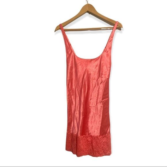 Victoria's Secret GOLD LABEL VINTAGE Chemise Slip Nightie Hot Pink Suze Medium - Picture 1 of 8